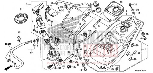 SERBATOIO CARBURANTE/POMPA CARBURANTE NC700DC di 2012
